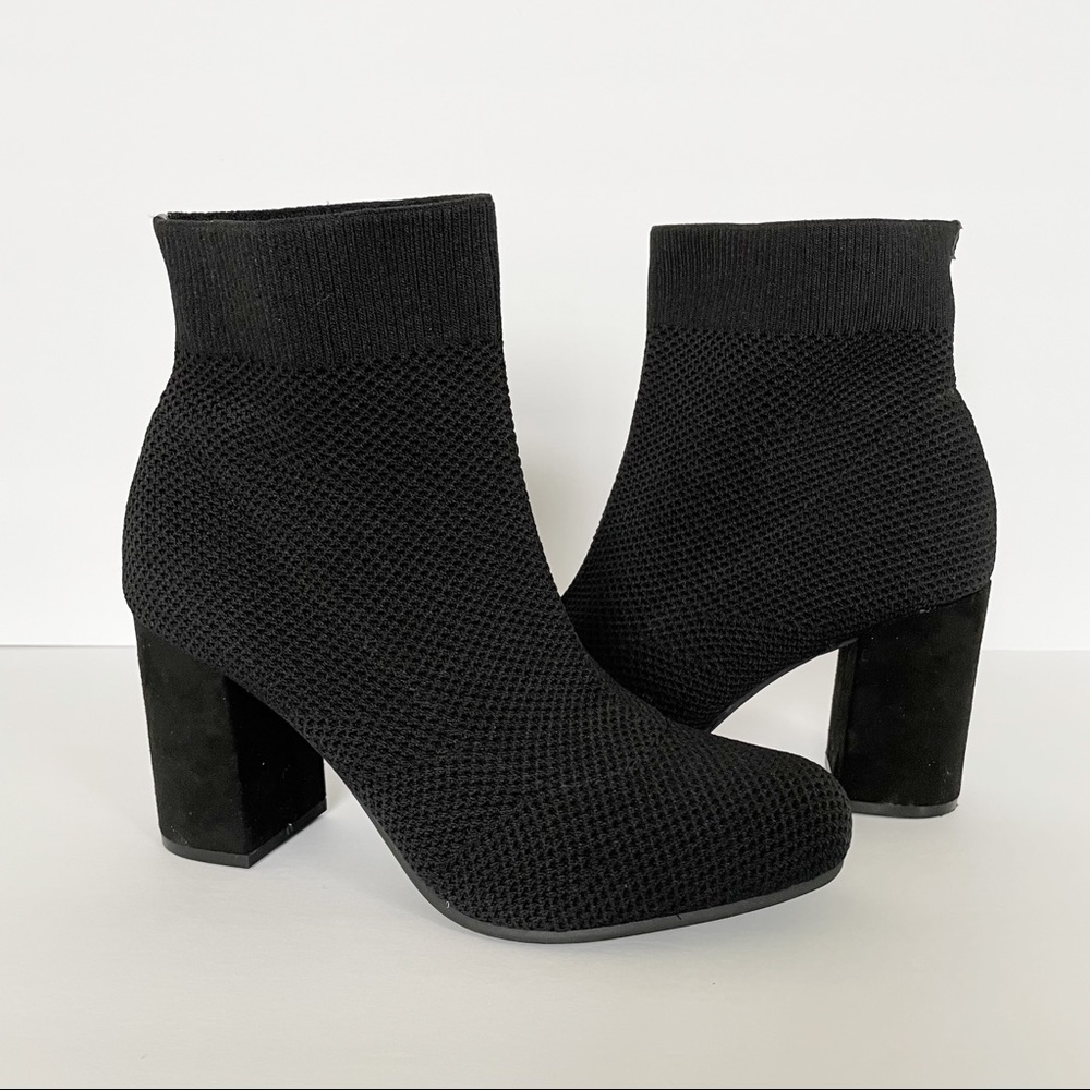 Seven Dials Women Bootie Teatime Closed Toe Ankle Boots Black Slip On 9.5 Fabric